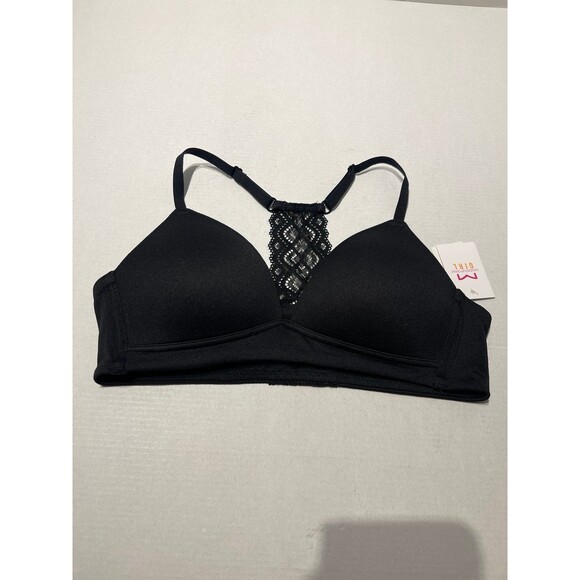 Maidenform Girl Girls' Soft Comfort Lace
Back Pullover Bra Black Size 36A New - Picture 5 of 5